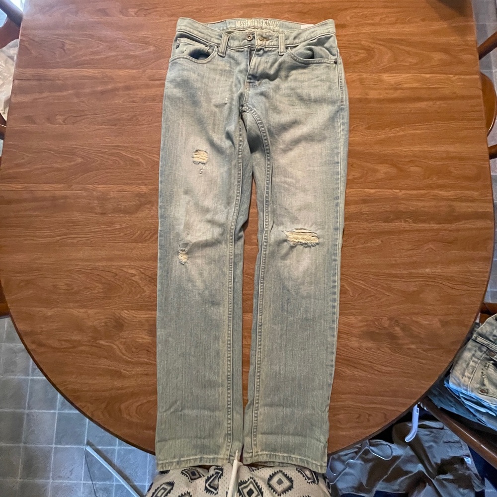 Distressed Light Wash Jeans